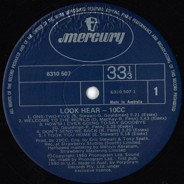 10cc – Look Hear? (E/VG+) – LP, AU 1980 - Image 3