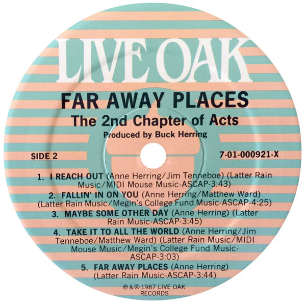 2nd Chapter Of Acts – Far Away Places (VG+/VG+) – LP, US 1987 - Image 4