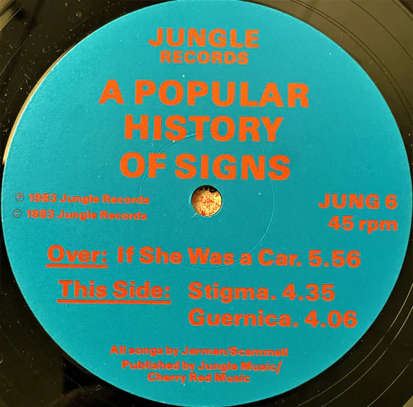 A Popular History Of Signs – If She Was A Car (VG/VG+) – 12", UK 1983 - Image 3