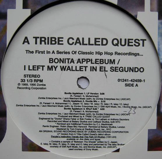 A Tribe Called Quest – Bonita Applebum / I Left My Wallet In El Segundo (VG/VG) – 12", US 1997 - Image 3
