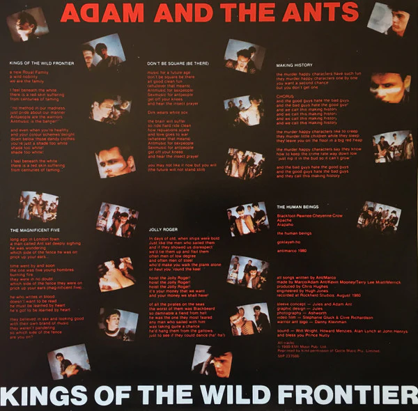 Adam And The Ants – Kings Of The Wild Frontier (VG+/VG+) – LP, AU 1981 - Image 7