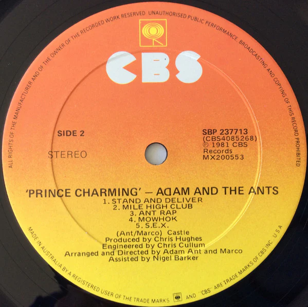 Adam And The Ants – Prince Charming (VG+/VG+) – LP, AU 1981 - Image 7