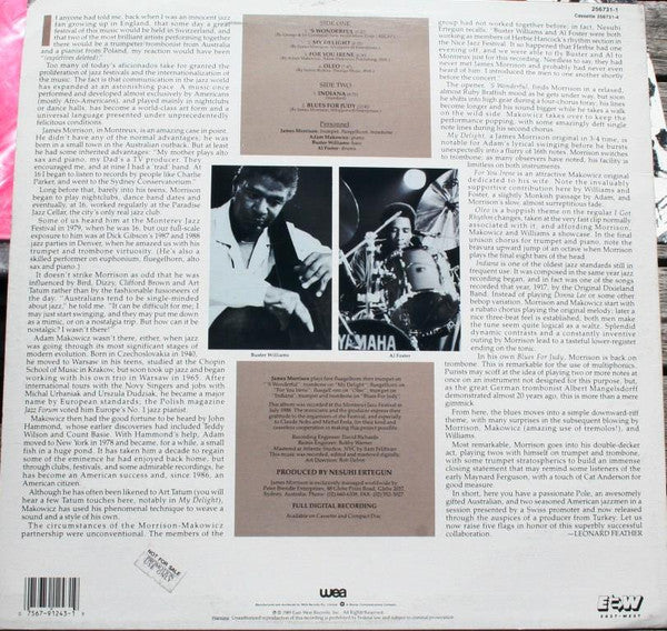 James Morrison, Adam Makowicz – Swiss Encounter - At The Montreux Jazz Festival (E/E) – LP, AU 1989 - Image 2