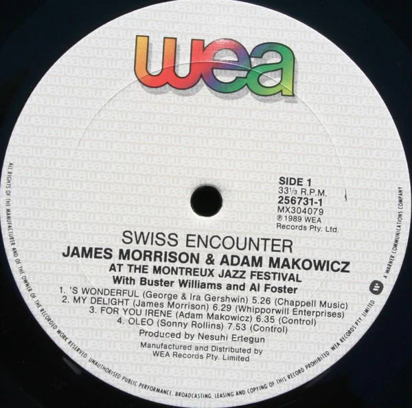 James Morrison, Adam Makowicz – Swiss Encounter - At The Montreux Jazz Festival (E/E) – LP, AU 1989 - Image 3