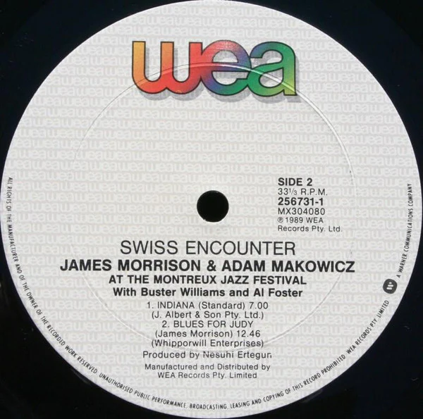 James Morrison, Adam Makowicz – Swiss Encounter - At The Montreux Jazz Festival (E/E) – LP, AU 1989 - Image 4