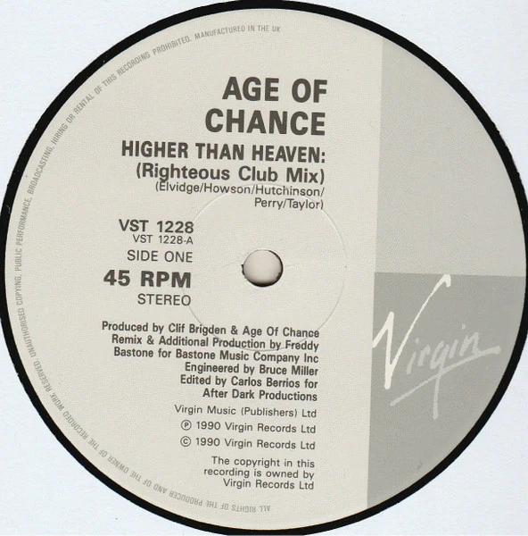 Age Of Chance – Higher Than Heaven (VG+/VG+) – 12", UK 1990 - Image 3