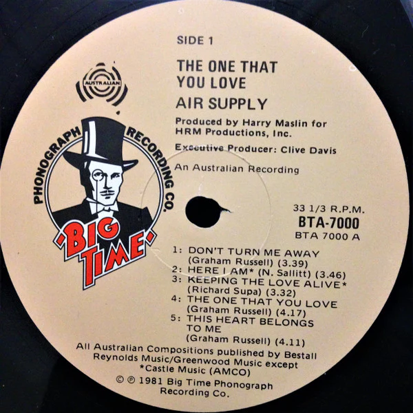 Air Supply – The One That You Love (VG+/VG) – LP, AU 1981 - Image 5