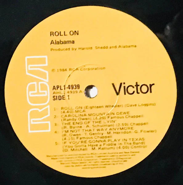 Alabama – Roll On (VG/VG+) – LP, AU 1984 - Image 4