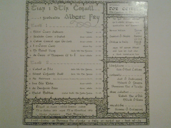 Albert Fry – Thiar i dTír Chonaill (VG/VG) – LP, IE 1976 - Image 2
