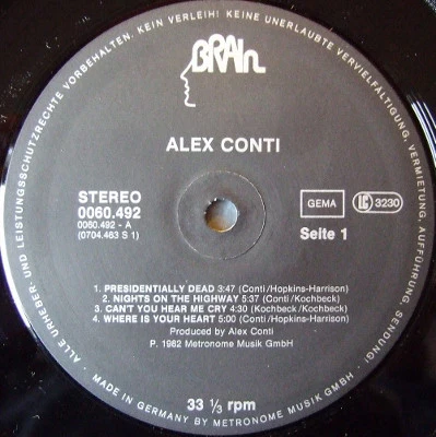 Alex Conti – Conti (VG+/VG+) – LP, DE 1982 - Image 3