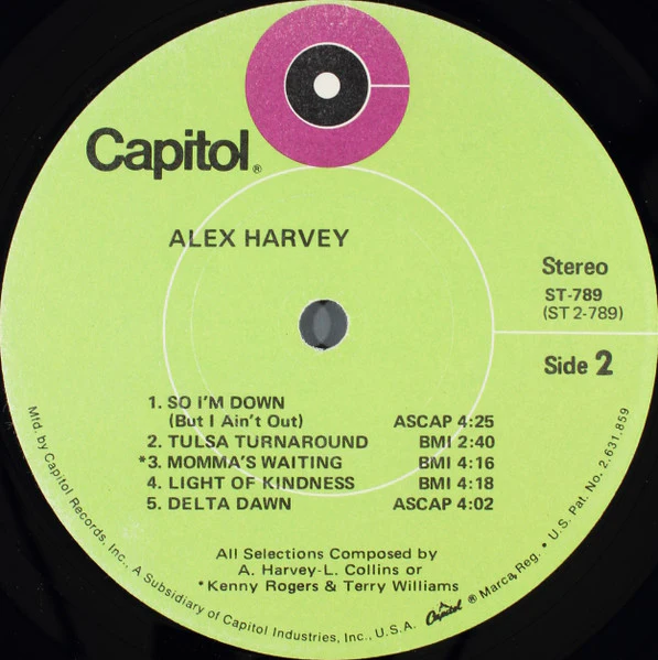 Alex Harvey – Alex Harvey (VG/VG+) – LP, US 1971 - Image 4