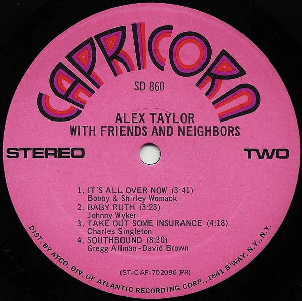 Alex Taylor – Alex Taylor With Friends And Neighbors (VG/VG) – LP, US 1971 - Image 6