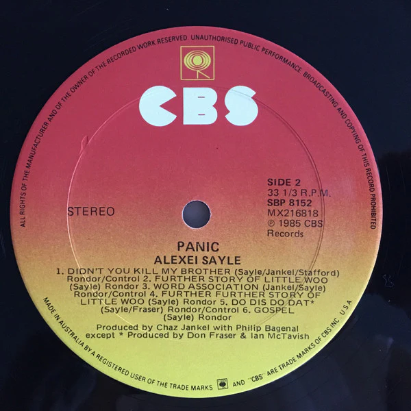Alexei Sayle – Panic (VG+/VG+) – LP, AU 1985 - Image 4