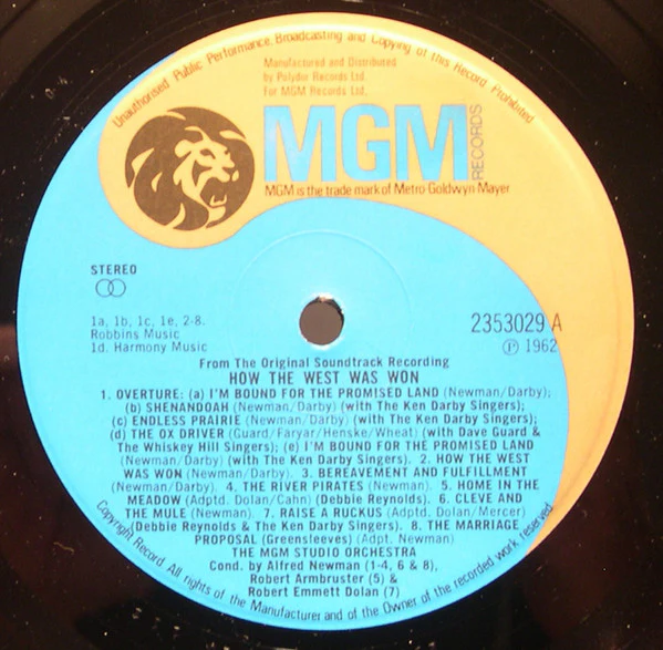 Alfred Newman, Debbie Reynolds, Ken Darby – From The Original Soundtrack Recording How The West Was Won (E/E) – LP, UK - Image 3