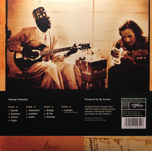 Ali Farka Touré, Ry Cooder – Talking Timbuktu (VG+/VG+) – 2xLP, UK 2015 - Image 2