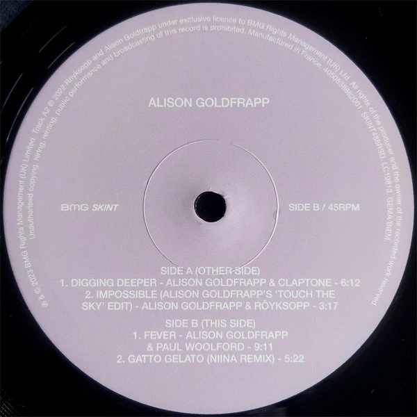 Alison Goldfrapp – Remix EP (M/M) – 12", EU 2023 - Image 3