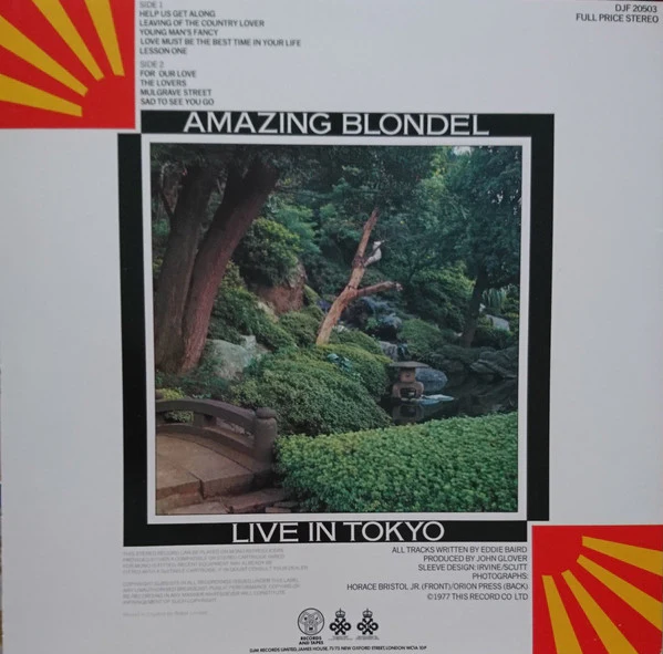 Amazing Blondel – Live In Tokyo (VG+/VG+) – LP, UK 1977 - Image 2