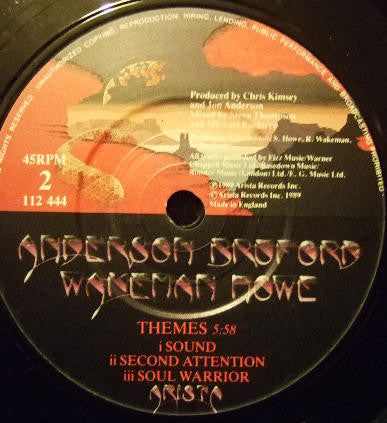 Anderson Bruford Wakeman Howe – Brother Of Mine (VG+/VG+) – 7", UK 1989 - Image 5