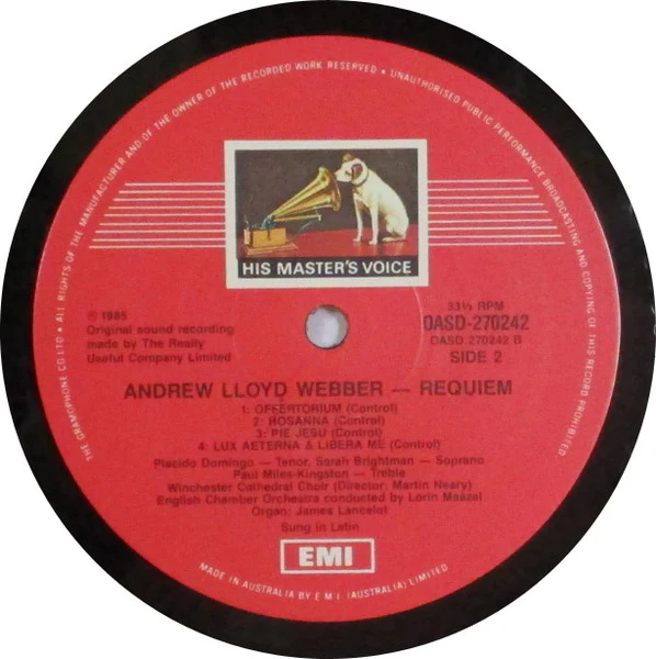 Andrew Lloyd Webber – Requiem (E/E) – LP, AU 1985 - Image 6