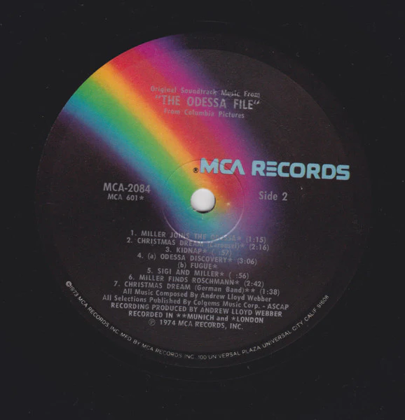 Andrew Lloyd Webber – The Odessa File (Original Soundtrack Recording) (E/VG+) – LP, US 1974 - Image 4