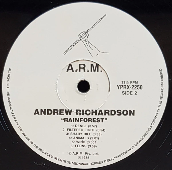 Andrew Richardson – Rainforest (VG+/VG+) – LP, AU 1985 - Image 4