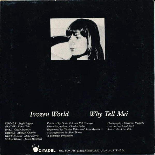 Angie Pepper – Frozen World (NM/VG+) – 7", AU 1984 - Image 2