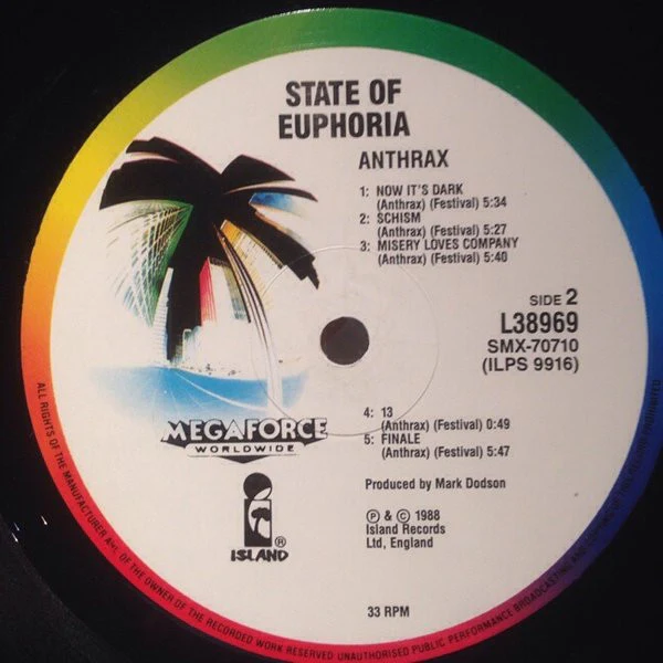 Anthrax – State Of Euphoria (VG/E) – LP, AU 1988 - Image 4