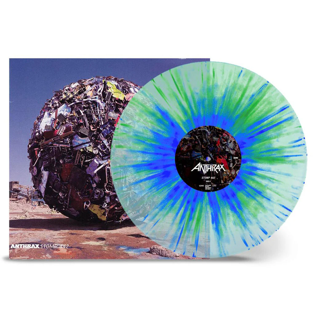 Anthrax – Stomp 442 (Clear with Blue & Green Splatter Vinyl - Image 2