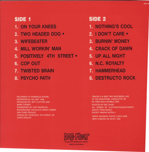 Antiseen – Noise For The Sake Of Noise (VG+/VG+) – LP, AU 1989 - Image 2