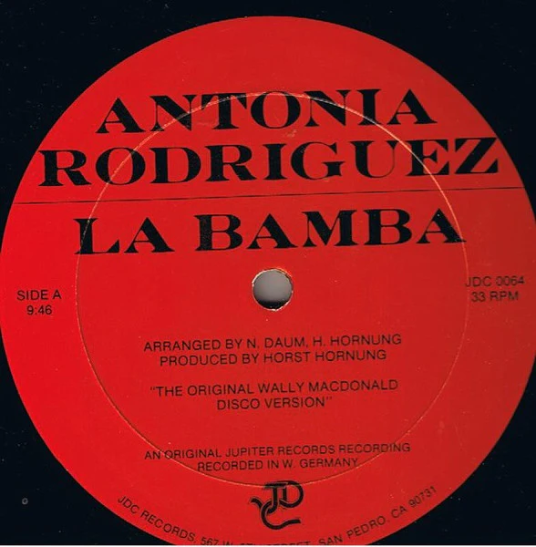 Antonia Rodriguez, Dee D. Jackson – La Bamba / S.O.S. (Love To The Rescue) (VG+/VG+) – 12", US 1986 - Image 3