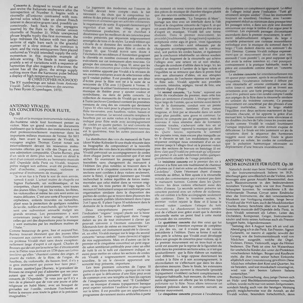 Antonio Vivaldi, Stephen Preston, The Academy Of Ancient Music – Six Flute Concertos, Op. 10 (VG+/VG+) – LP, UK 1977 - Image 7