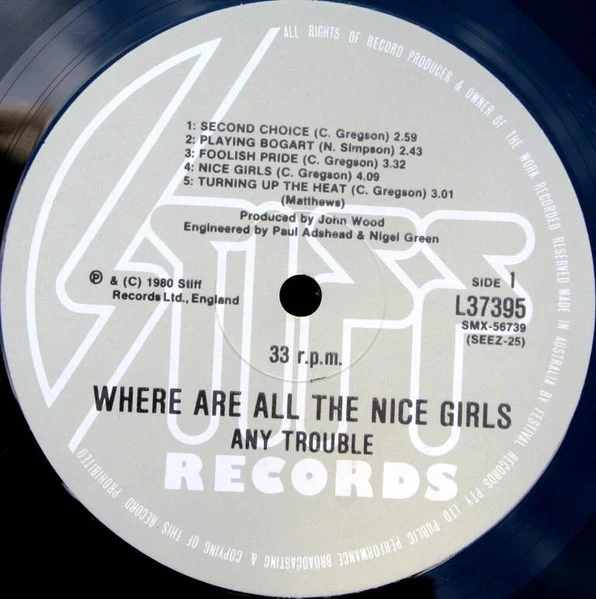 Any Trouble – Where Are All The Nice Girls? (VG+/VG+) – LP, AU 1980 - Image 3