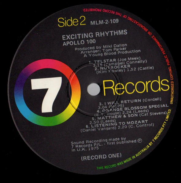 Apollo 100 – The Exciting Rhythms Of Apollo 100 (VG+/VG+) – 2xLP, AU - Image 6