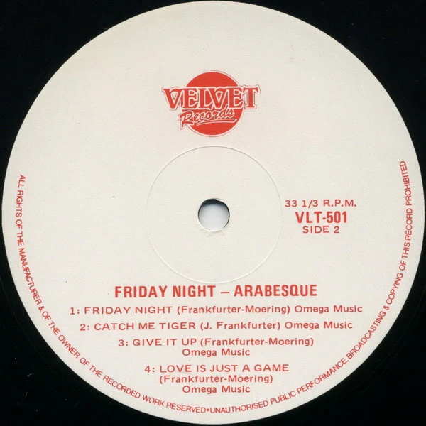 Arabesque – Friday Night (E/E) – LP, AU 1980 - Image 4