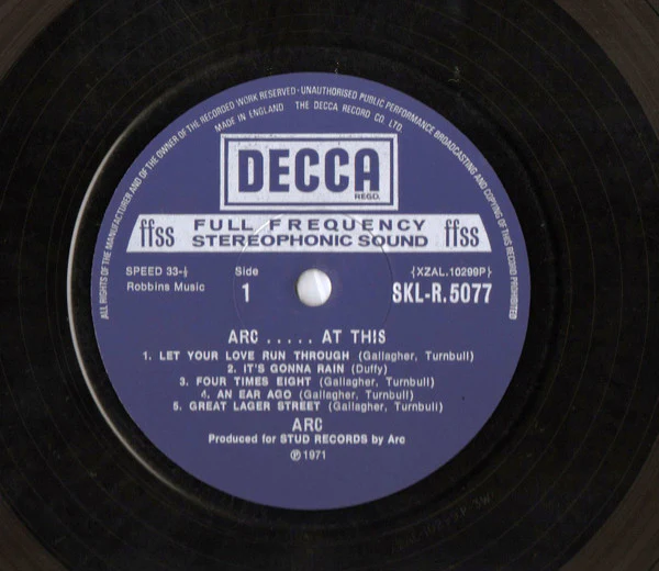 Arc – ... At This (VG+/VG) – LP, UK 1971 - Image 3