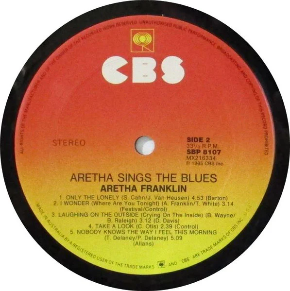 Aretha Franklin – Aretha Sings The Blues (E/VG+) – LP, AU - Image 4