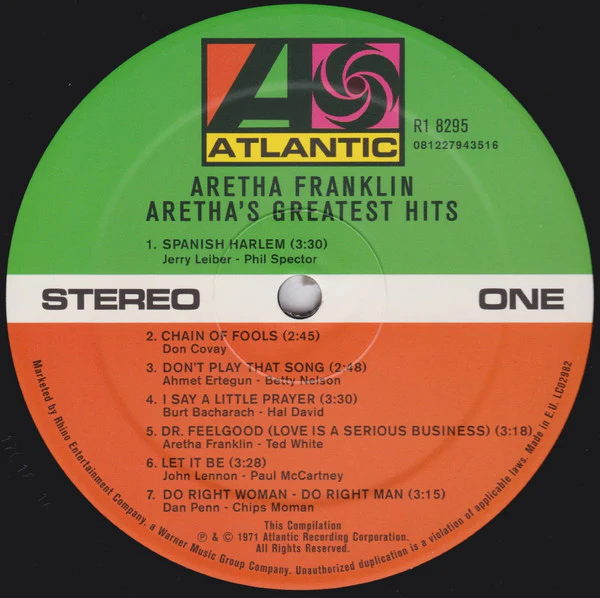 Aretha Franklin – Aretha's Greatest Hits (VG+/VG+) – LP, EU 2016 - Image 4