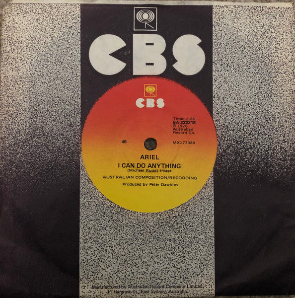 Ariel – I Can Do Anything (VG+/Generic) – 7", AU 1976 - Image 3