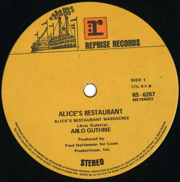 Arlo Guthrie – Alice's Restaurant (VG/VG) – LP, AU - Image 3
