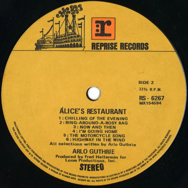Arlo Guthrie – Alice's Restaurant (VG/VG) – LP, AU - Image 4