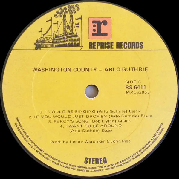 Arlo Guthrie – Washington County (VG+/VG+) – LP, AU 1970 - Image 4