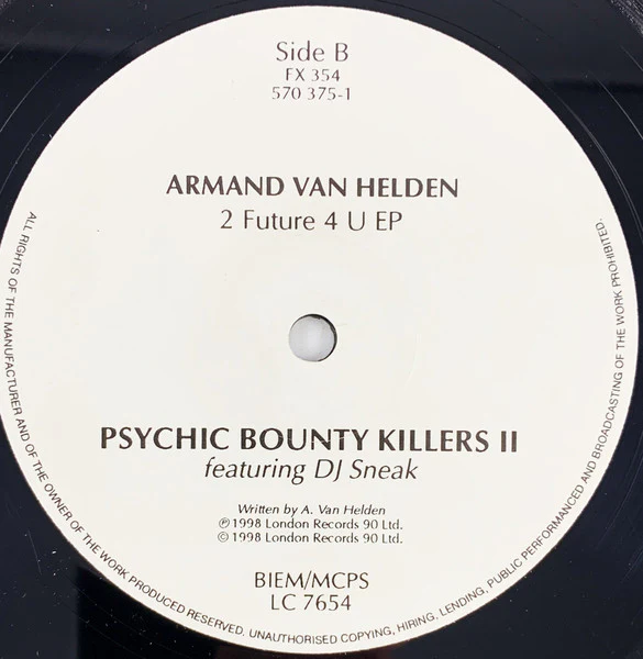 Armand Van Helden – 2 Future 4 U EP (VG/VG) – 2x12", UK 1998 - Image 4