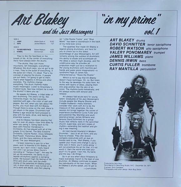 Art Blakey & The Jazz Messengers – In My Prime (E/E) – 2xLP, US 2022 - Image 3