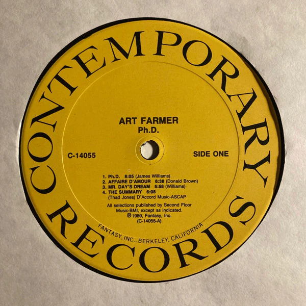 Art Farmer – Ph.D. (E/E) – LP, US 1989 - Image 3
