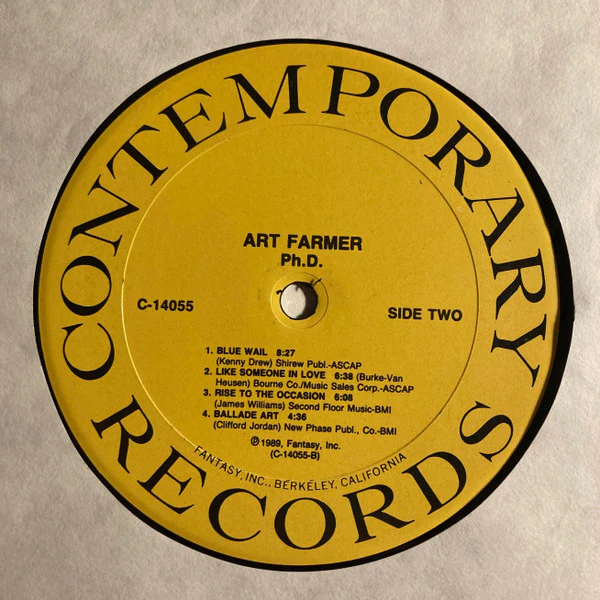 Art Farmer – Ph.D. (E/E) – LP, US 1989 - Image 4