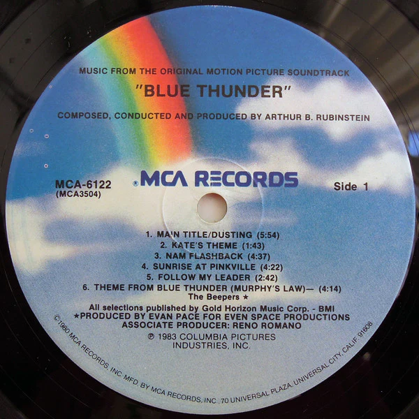 Arthur B. Rubinstein – Blue Thunder (Music From The Original Motion Picture Soundtrack) (VG/VG+) – LP, US 1983 - Image 3
