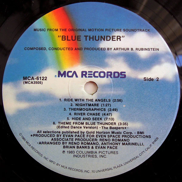 Arthur B. Rubinstein – Blue Thunder (Music From The Original Motion Picture Soundtrack) (VG/VG+) – LP, US 1983 - Image 4