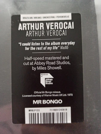 Arthur Verocai – Arthur Verocai (VG+/VG+) – LP, UK 2021 - Image 3