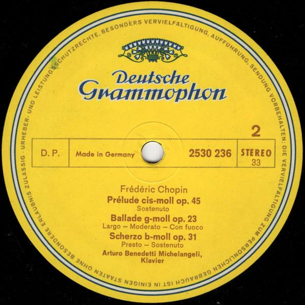 Arturo Benedetti Michelangeli, Frédéric Chopin – 10 Mazurkas · Prélude Op. 45 · Ballade Op.23 · Scherzo Op. 31 (E/E) – LP, DE 1973 - Image 4