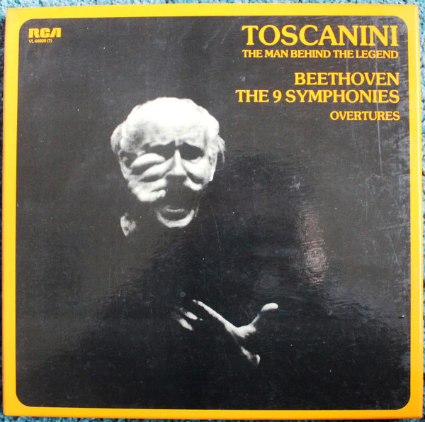 Arturo Toscanini, Ludwig van Beethoven – The Man Behind The Legend - The 9 Symphonies, Overtures (E/VG+) – 7xLP, IT 1982